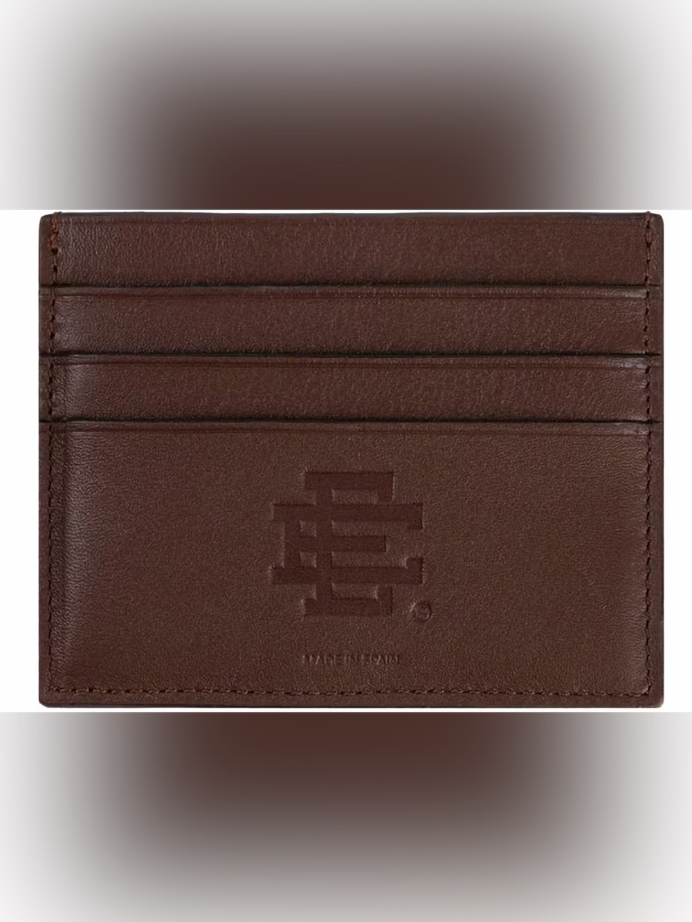 NWT Eric Emmanuel Brown Leather Card Holder
